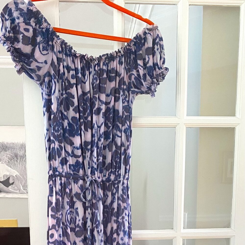 Boston Proper Floral Off the shoulder Maxi Dress
